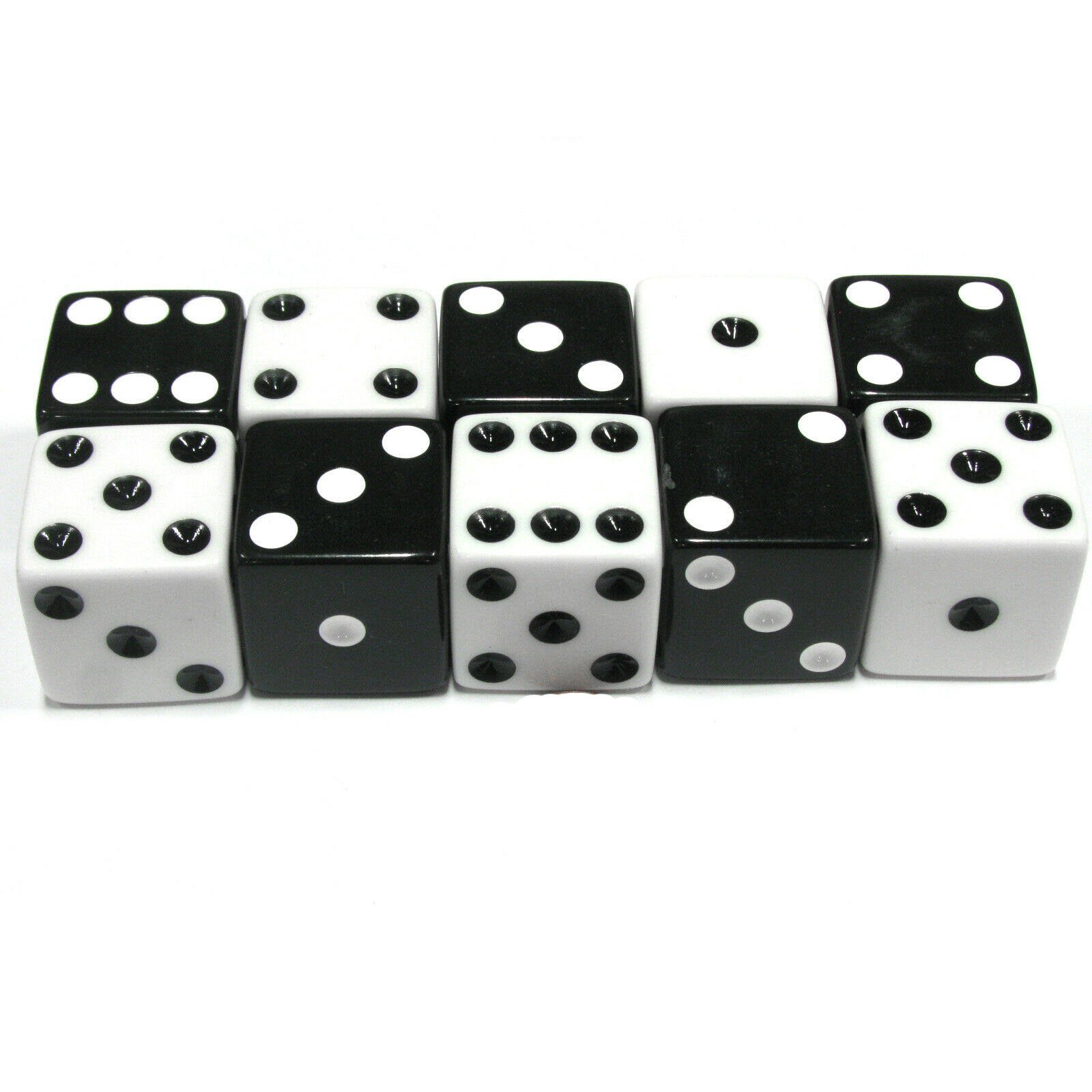 Factory cheap stock Large 25mm white dot square corner red black white dice Board Games DND Accessories Acrylic Dice