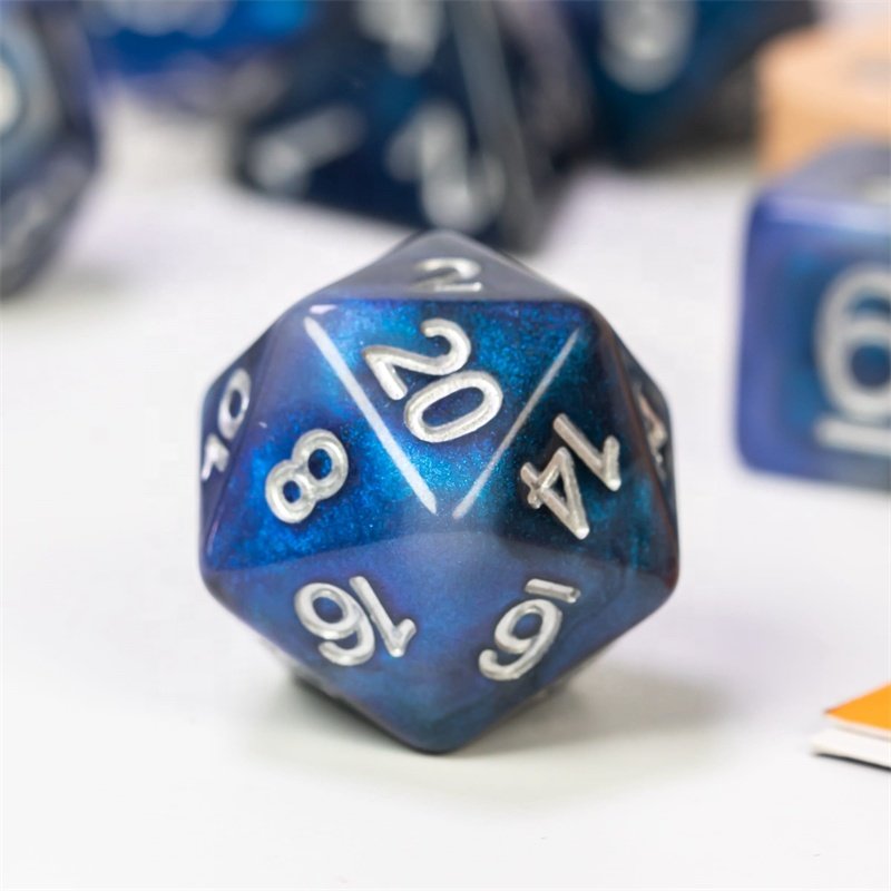Udixi custom polyhedral resin Blue-Black Galaxy dice dungeon & dragon Roll Dice dnd rpg board game dice set