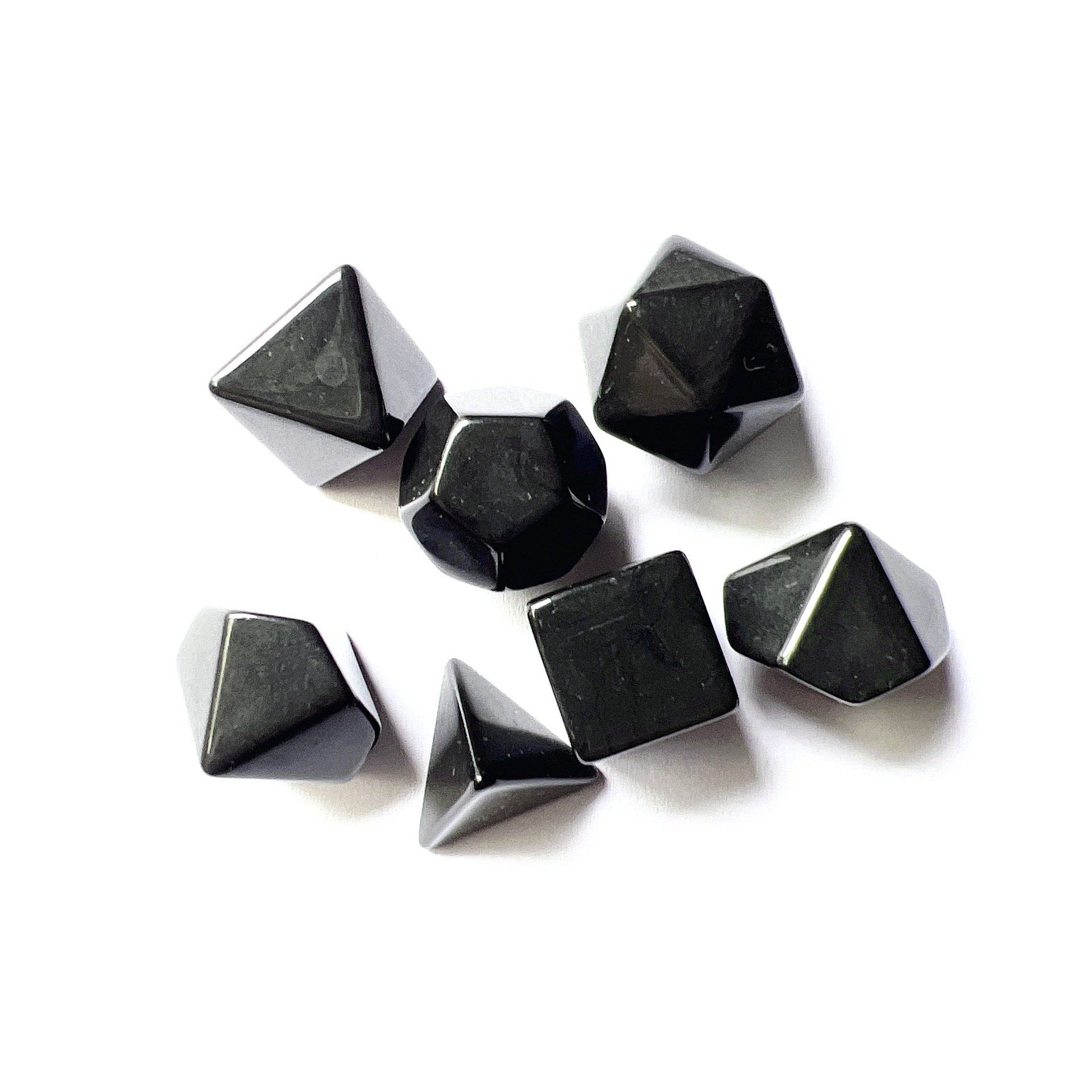 Wholesale Customized White Square Corner Acrylic Polyhedral Dice Printed and Engraved with Logo