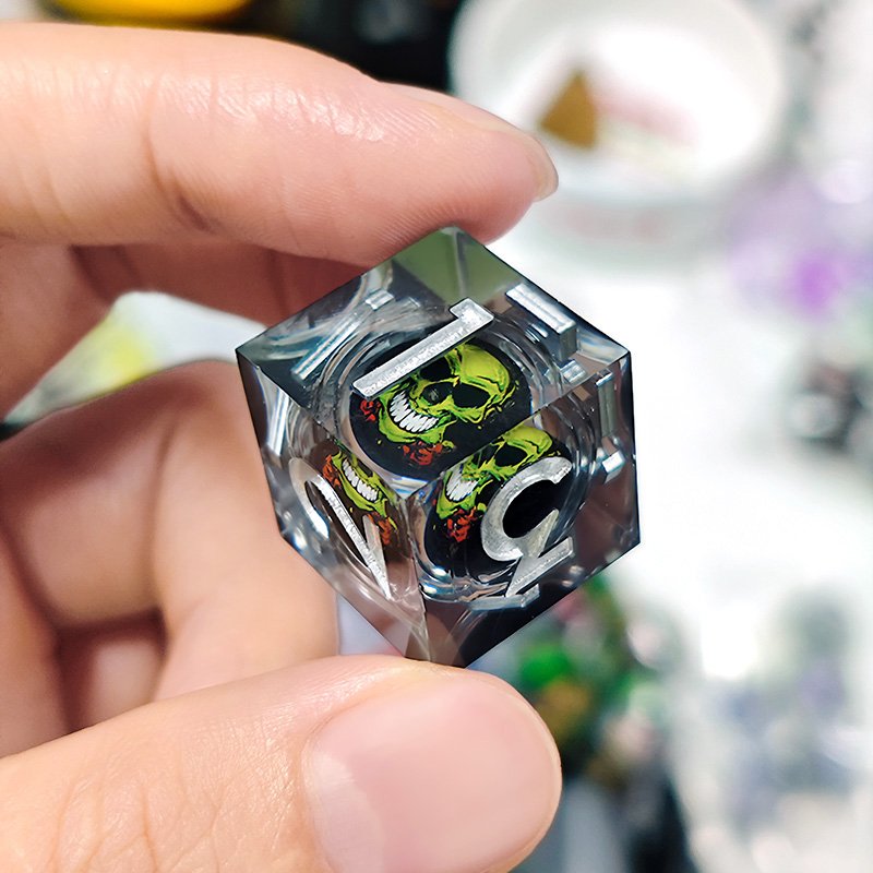 New Style Liquid Core Sharp Edge Resin Polyhedral Dice Dnd Rpg Dungeons And DragonsHigh Quality Dice Set For Role-playing