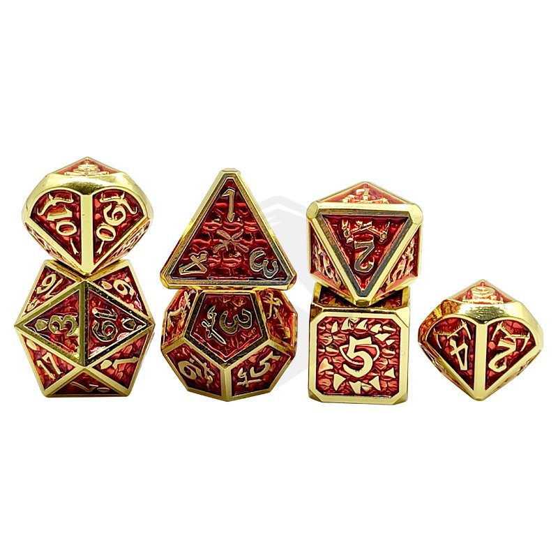 High Quality Metal Dice Set Solid Polyhedral Digital Right Angle Dice DND RPG Dice Set Roll Metal Board Game