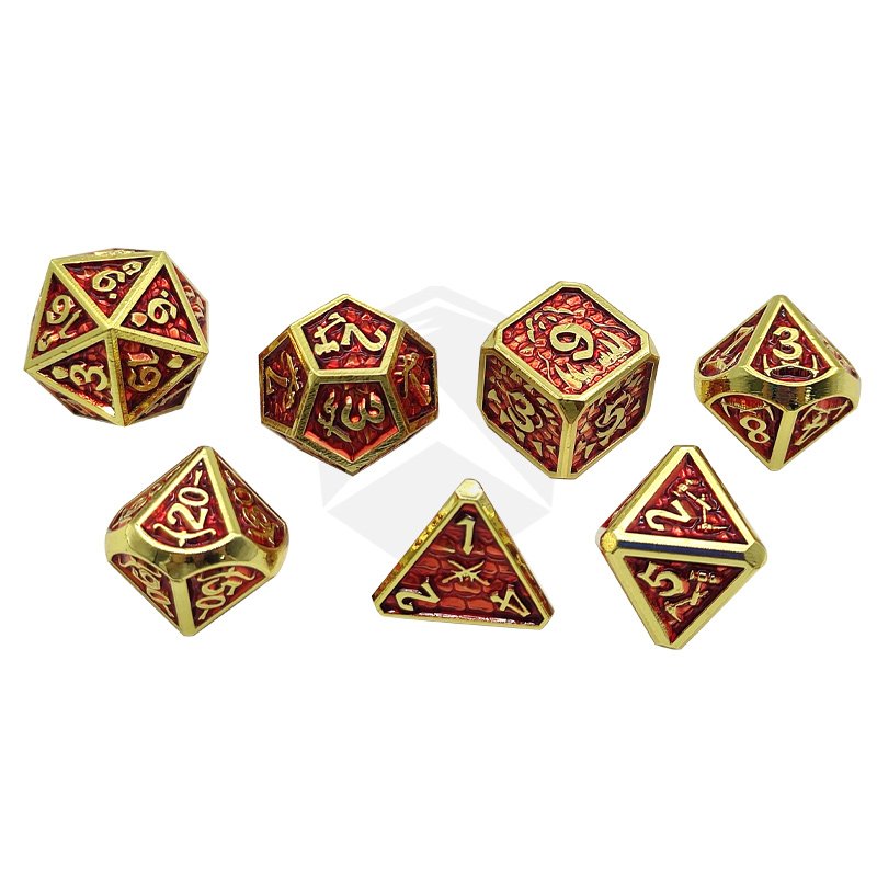 High Quality Metal Dice Set Solid Polyhedral Digital Right Angle Dice DND RPG Dice Set Roll Metal Board Game