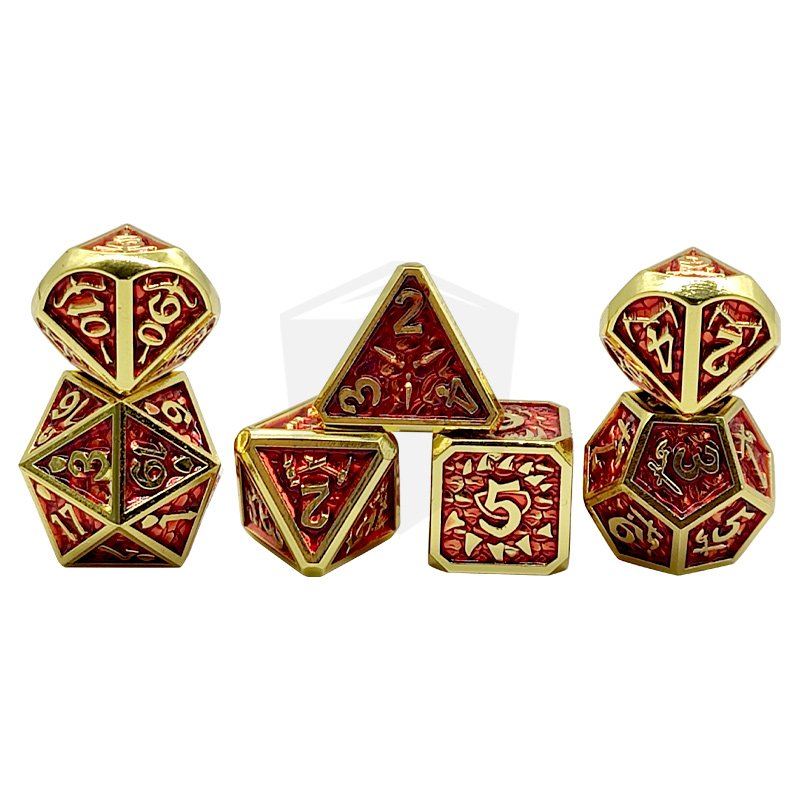 High Quality Metal Dice Set Solid Polyhedral Digital Right Angle Dice DND RPG Dice Set Roll Metal Board Game