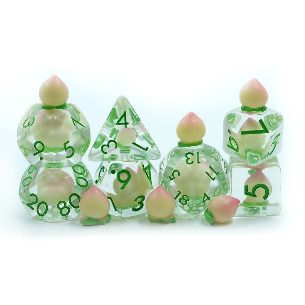 Personalized Customization Rounded Corner 7pcs Polyhedral Resin Custom Dice For Dnd Rpg Games
