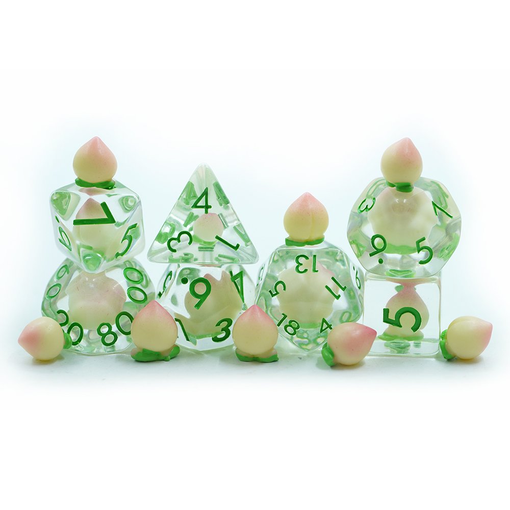 Personalized Customization Rounded Corner 7pcs Polyhedral Resin Custom Dice For Dnd Rpg Games