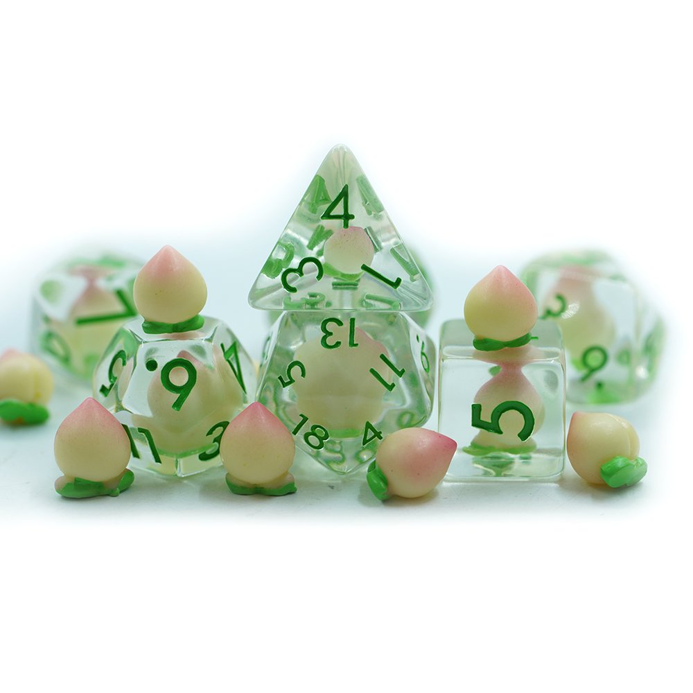 Personalized Customization Rounded Corner 7pcs Polyhedral Resin Custom Dice For Dnd Rpg Games