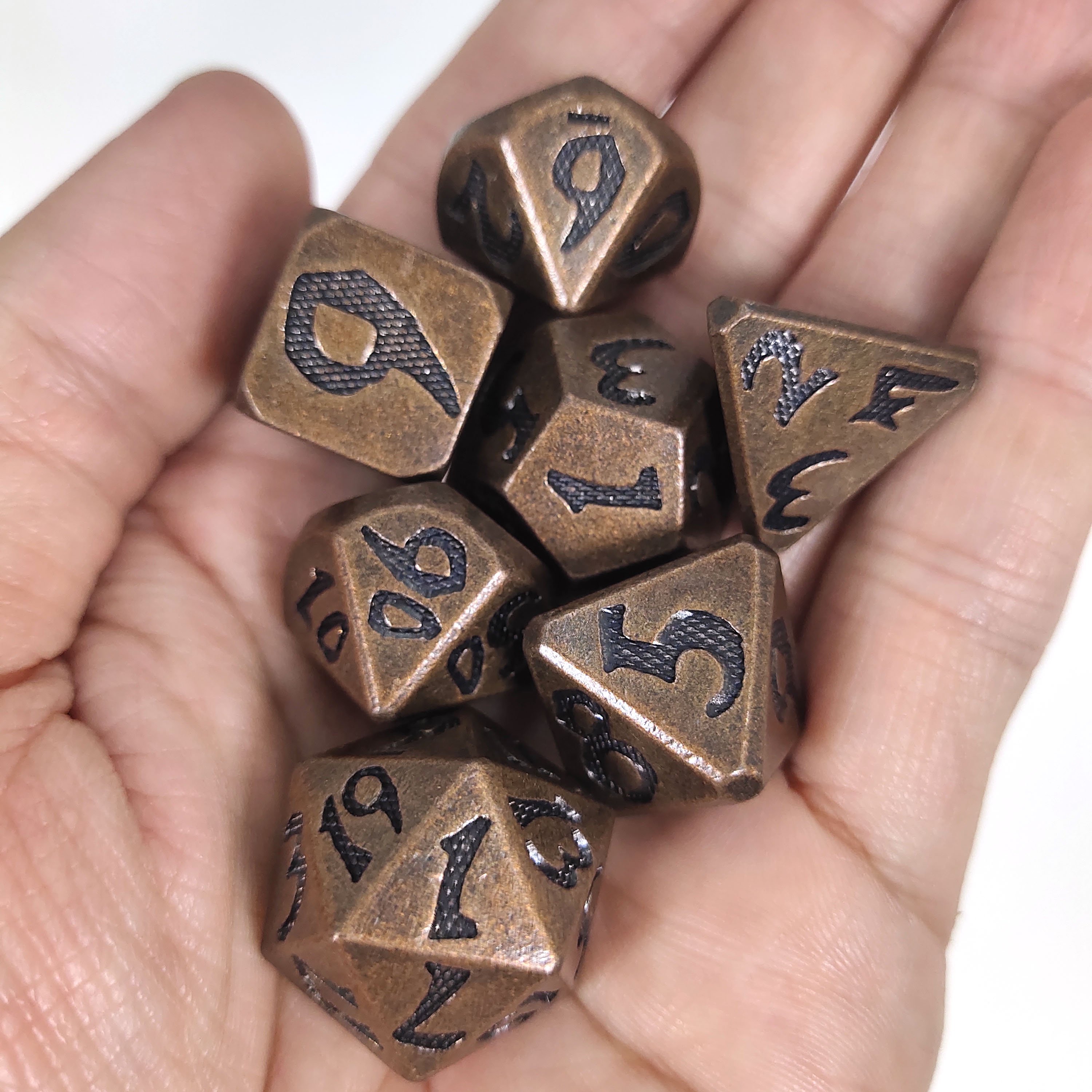 Wholesale Customized High Quality barrel plating of Big Dragon Scales Series metal polyhedral dice for DND Game