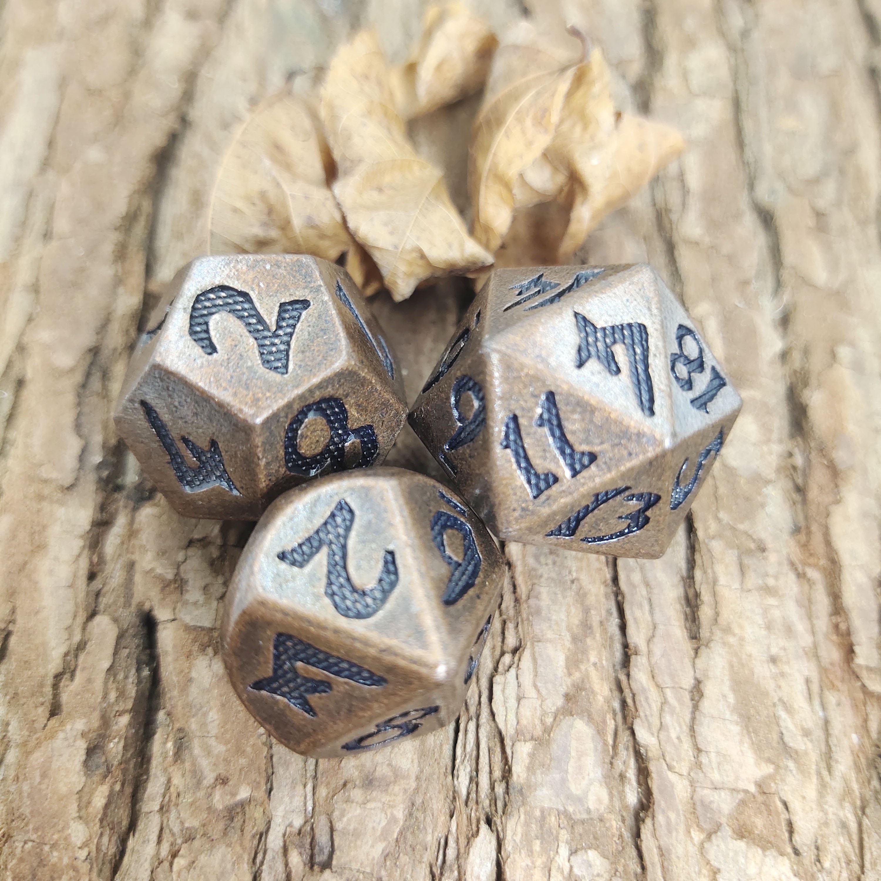 Wholesale Customized High Quality barrel plating of Big Dragon Scales Series metal polyhedral dice for DND Game