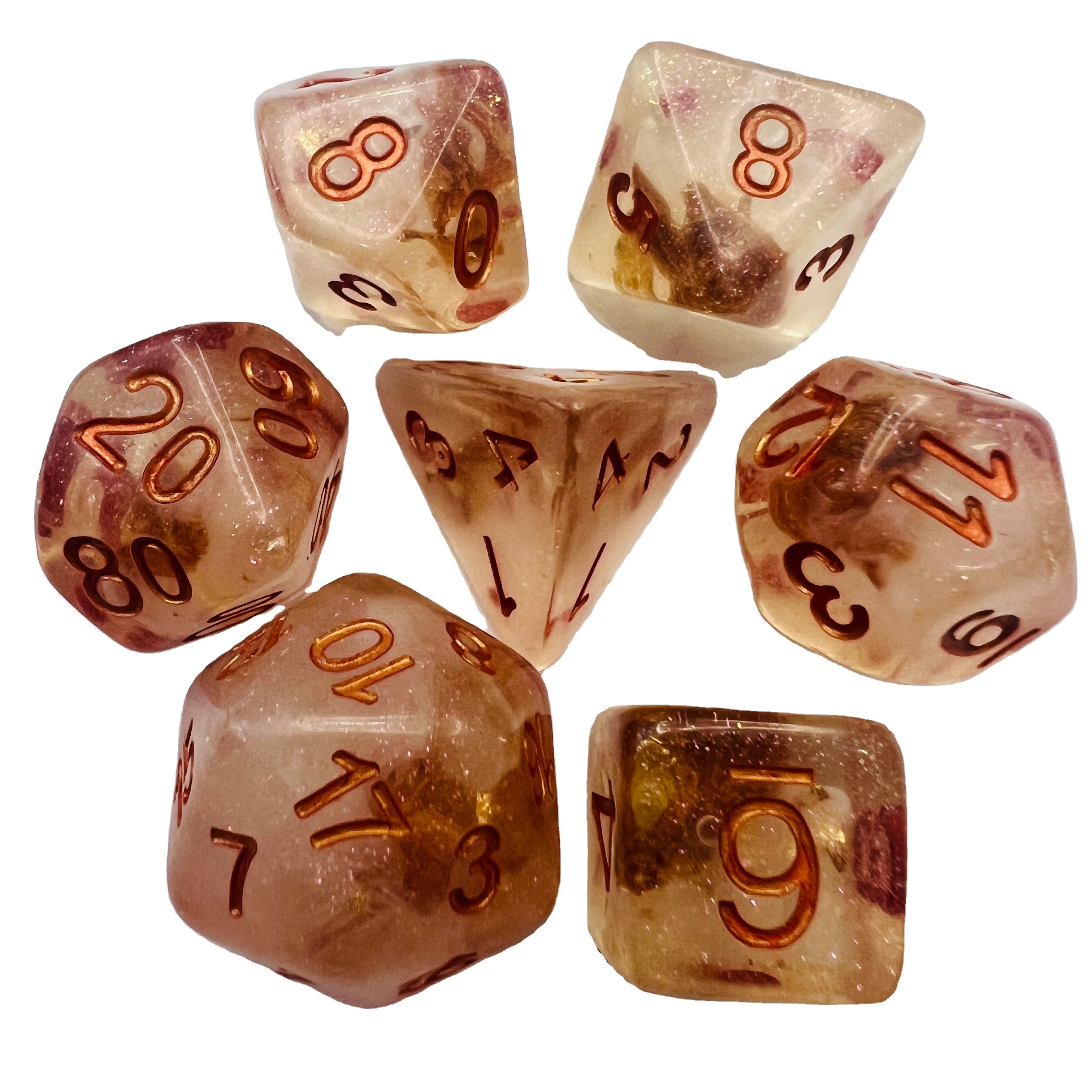 Custom Logo Dungeons And Dragons Rpg Table Game Colored Polyhedral Bulk Plastic Dice Set