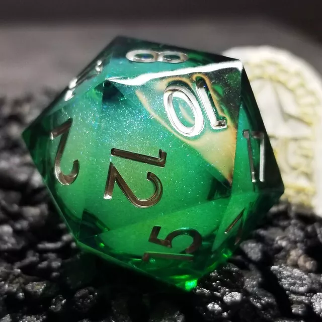 D20 Core Liquid Quicksand Giant Resin Dice Polyhedron 55MM custom board game Dice RPG Dragon City accessories sharp edge