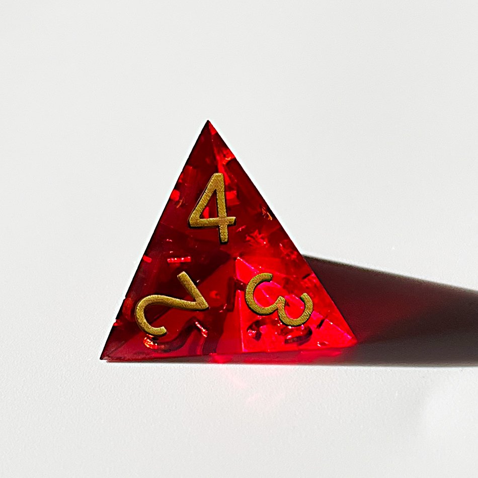 Custom Adult Game Handmade Sharp Edge Dnd Polyhedral Dice Sets 7 Pcs Liquid Core Heart Filled Razor Handmade Sharp-edged Dice