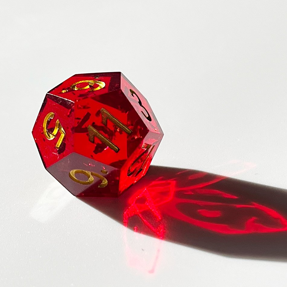 Custom Adult Game Handmade Sharp Edge Dnd Polyhedral Dice Sets 7 Pcs Liquid Core Heart Filled Razor Handmade Sharp-edged Dice