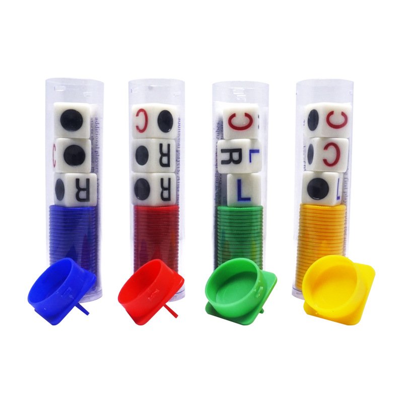 LRC games dice set Left Right Center Chess Game Set Dice Game For School Educational Toys