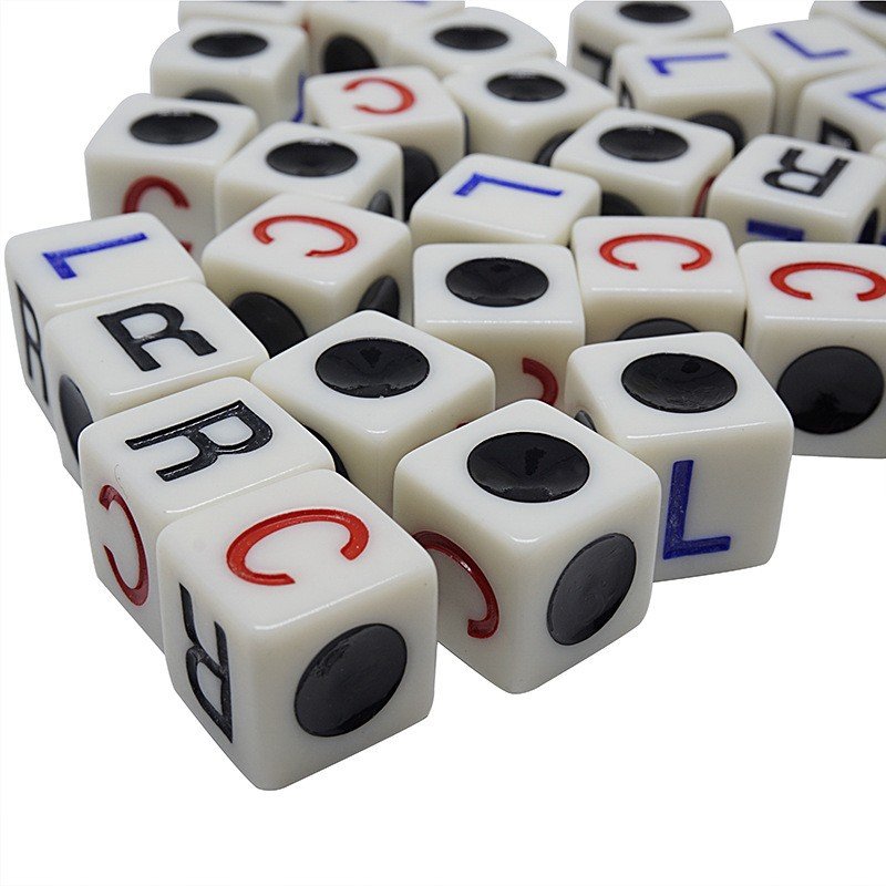 LRC games dice set Left Right Center Chess Game Set Dice Game For School Educational Toys