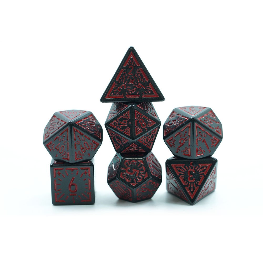 Orange Multi sided Acrylic Dices Game d6 d10 d12 d20 7 Die Polyhedral Dices Set Polyhedral Dices Set
