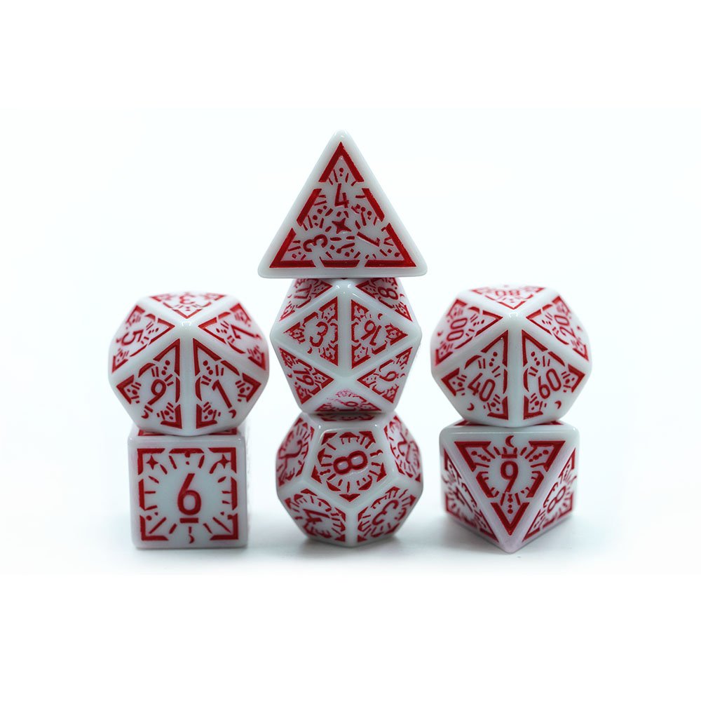 Orange Multi sided Acrylic Dices Game d6 d10 d12 d20 7 Die Polyhedral Dices Set Polyhedral Dices Set