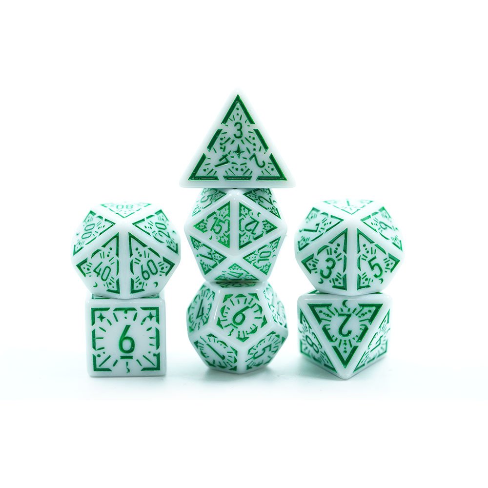Orange Multi sided Acrylic Dices Game d6 d10 d12 d20 7 Die Polyhedral Dices Set Polyhedral Dices Set