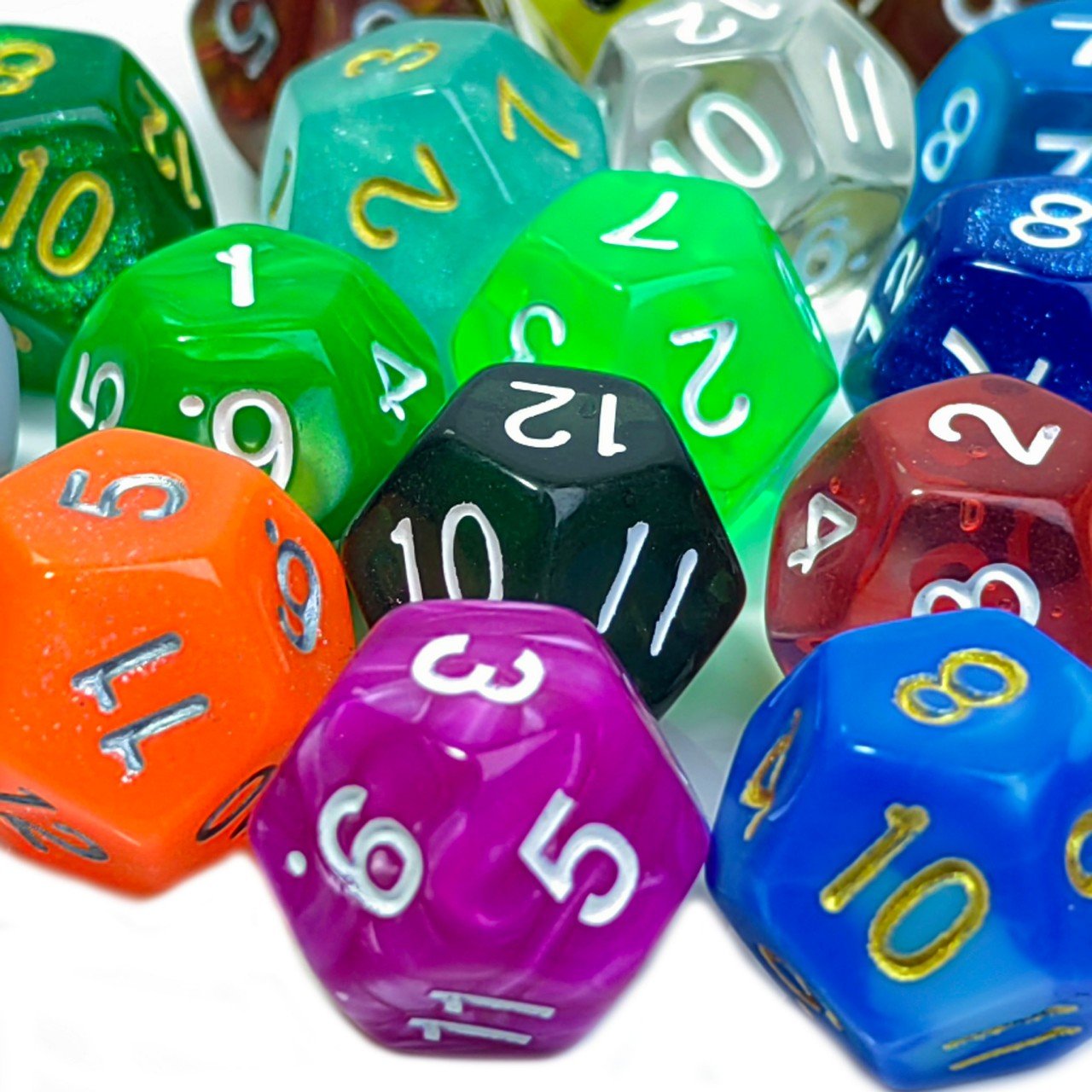 Bulk D12 Colorful Pearl Double Colors DND PRTG Custom Polyhedral Plastic Dungeons and Dragons Dice