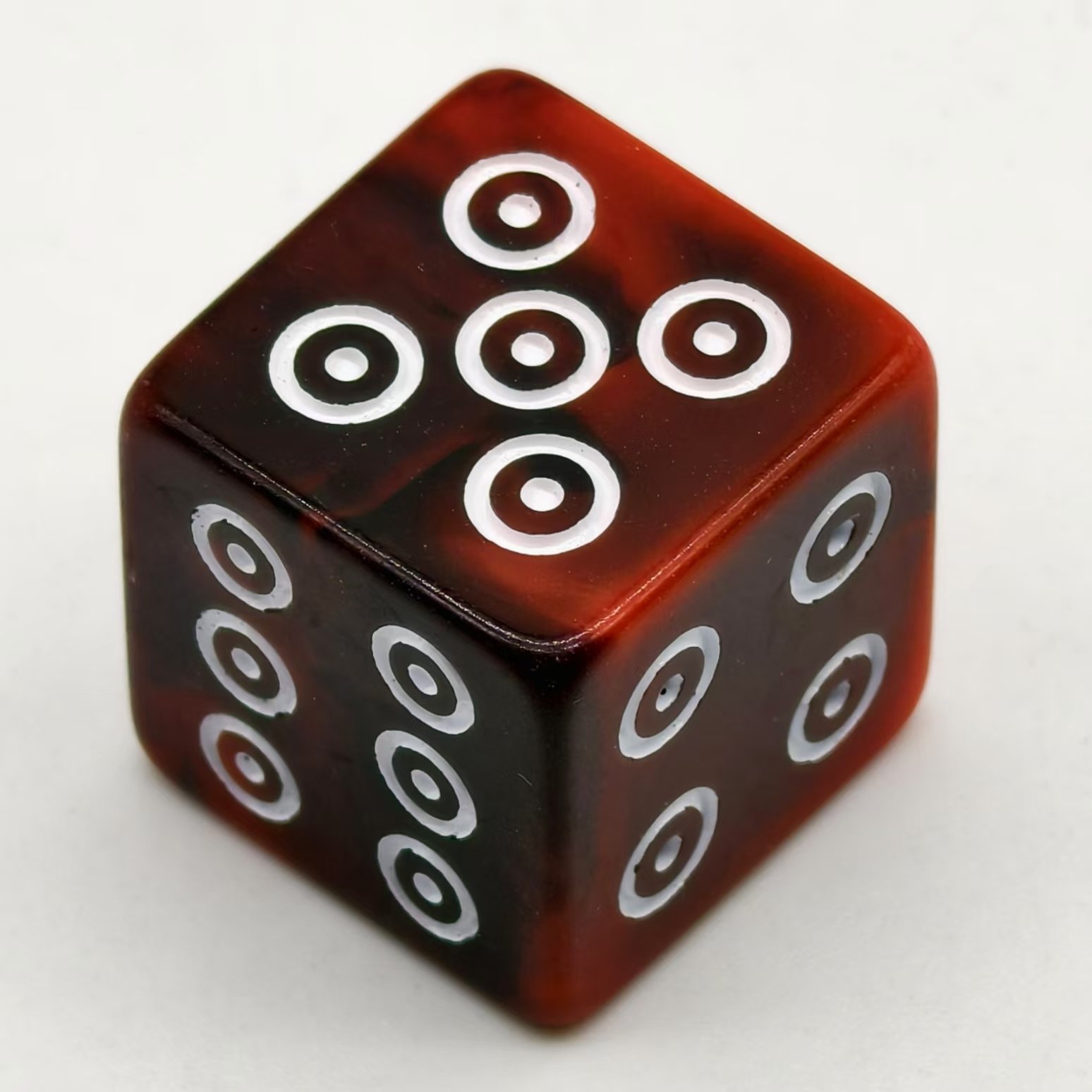 new design classic eco friendly nice acrylic round multi size dice set red resin d6 16mm polyhedral precision casino dice