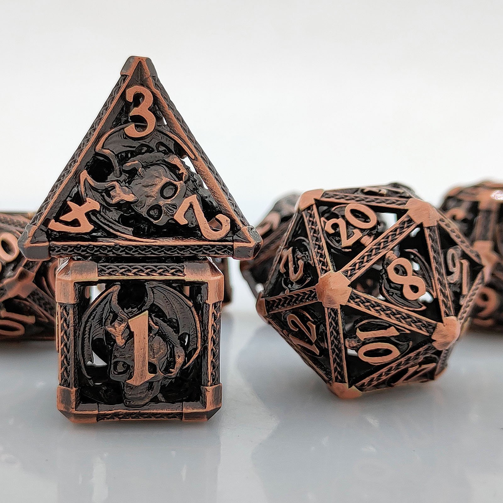 Mini Planet Metal DND Dice Set for Dungeons and Dragons Tavern Play d&d Metal Custom polyhedral RPG Christmas&Halloween Gift set