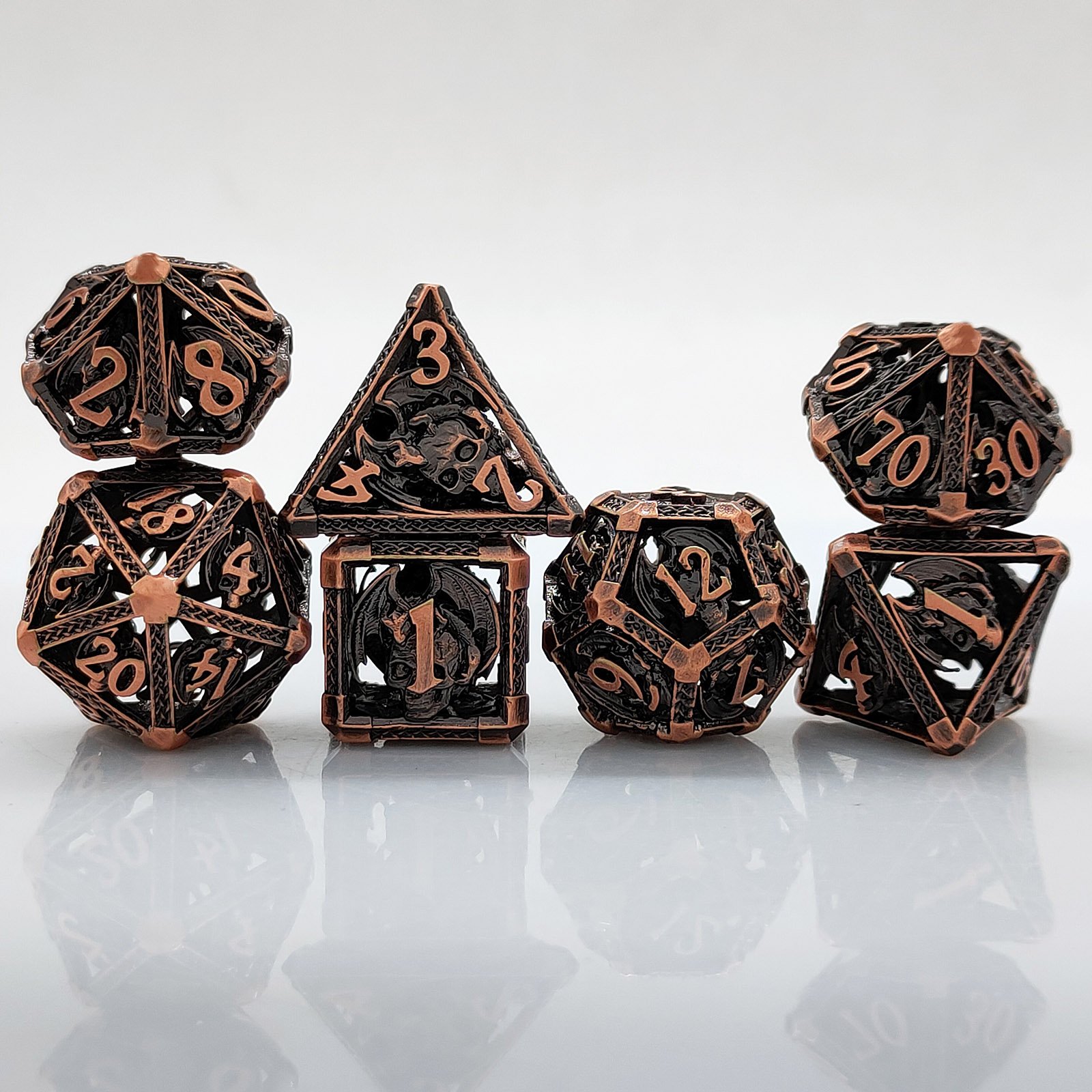 Mini Planet Metal DND Dice Set for Dungeons and Dragons Tavern Play d&d Metal Custom polyhedral RPG Christmas&Halloween Gift set