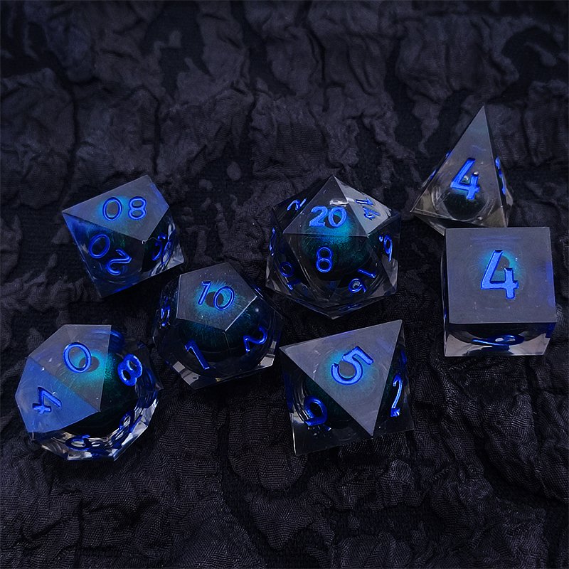 DND Liquid Clear Dragon Eye Resin Core Dice Accessories Personalized Gifts Troll Eyeball Dice
