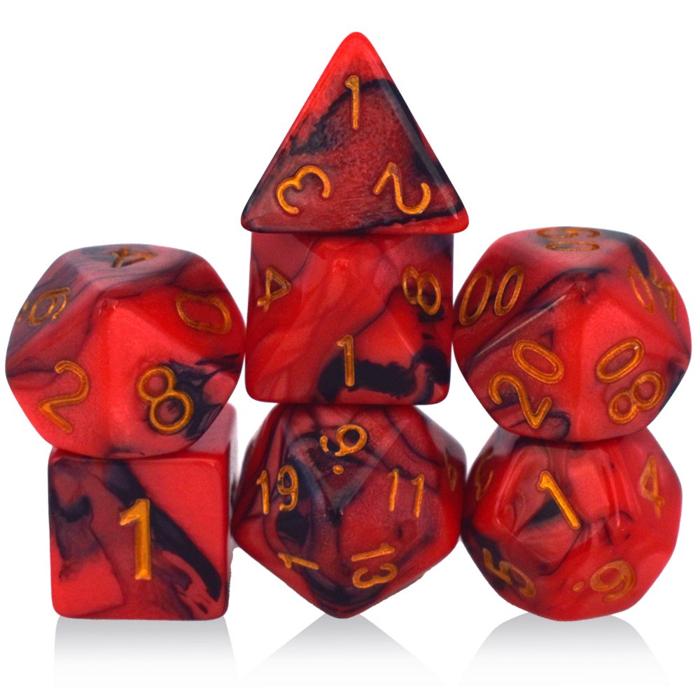 Mixed color Dice Custom multicolor polyhedron acrylic dice set for Dungeon and Dragon
