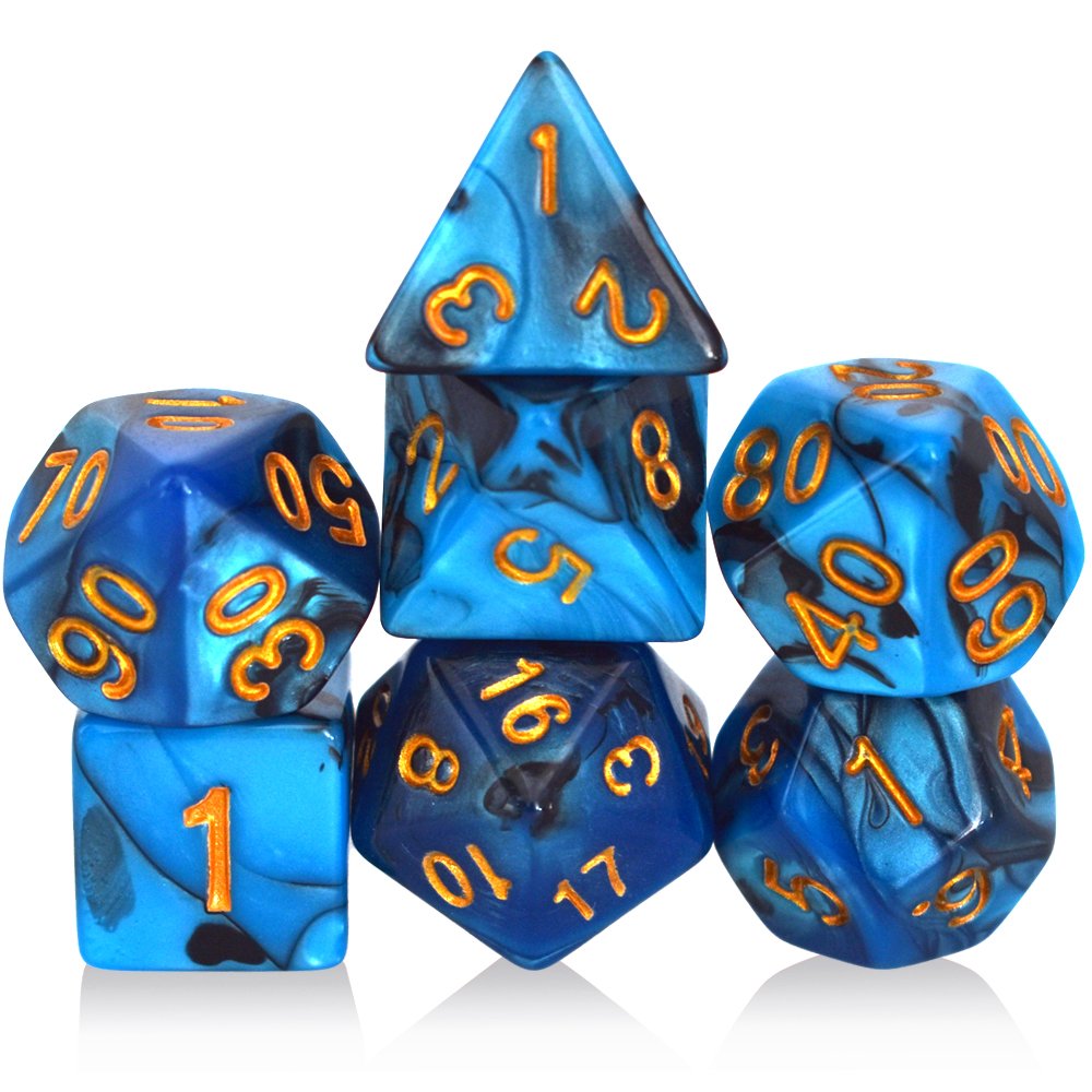 Mixed color Dice Custom multicolor polyhedron acrylic dice set for Dungeon and Dragon