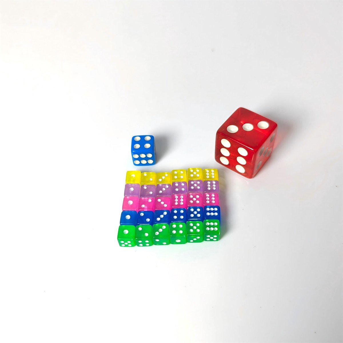 High Quality Square Corner Custom acrylic d6 transparent Board Game small tiny 5mm dice