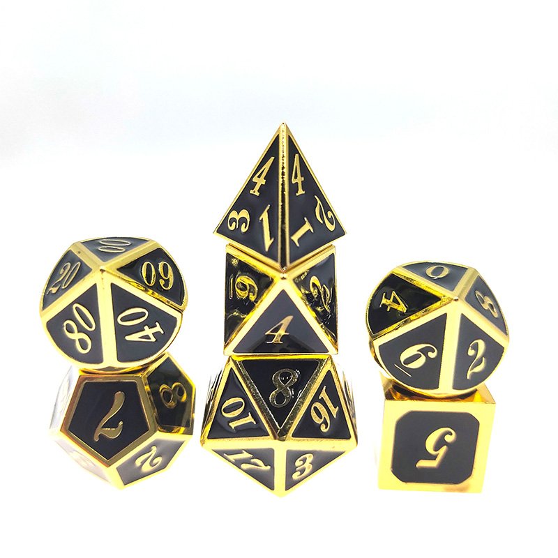 Factory wholesale metal dice zinc alloy solid game dice Dungeons and Dragons DND Cthulhu COC running dice