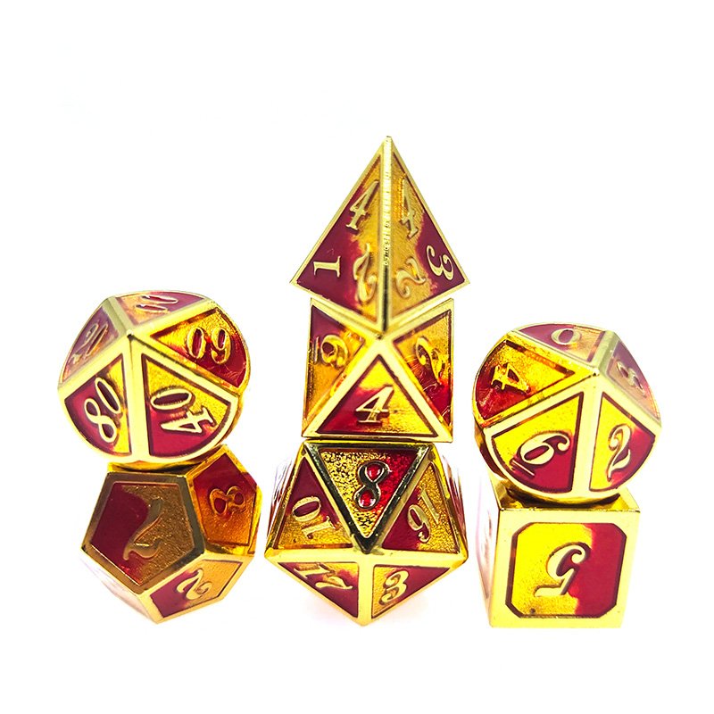 Factory wholesale metal dice zinc alloy solid game dice Dungeons and Dragons DND Cthulhu COC running dice