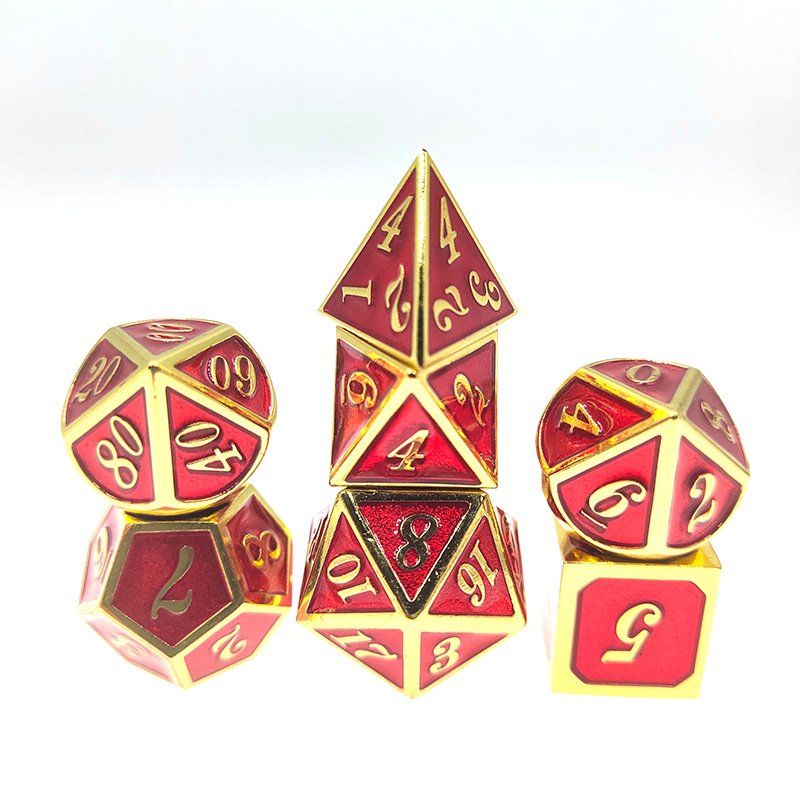 Factory wholesale metal dice zinc alloy solid game dice Dungeons and Dragons DND Cthulhu COC running dice