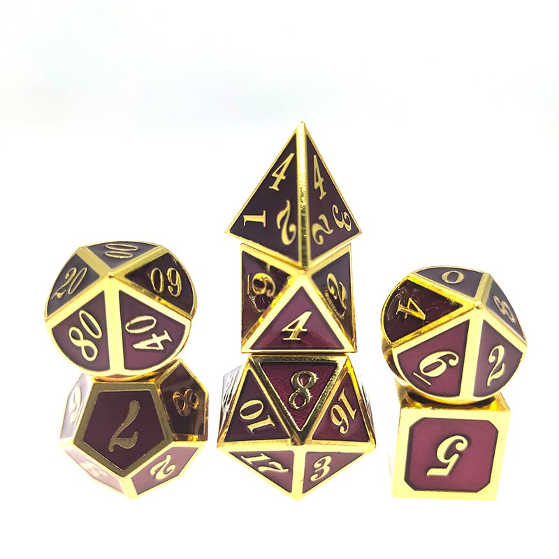 Factory wholesale metal dice zinc alloy solid game dice Dungeons and Dragons DND Cthulhu COC running dice