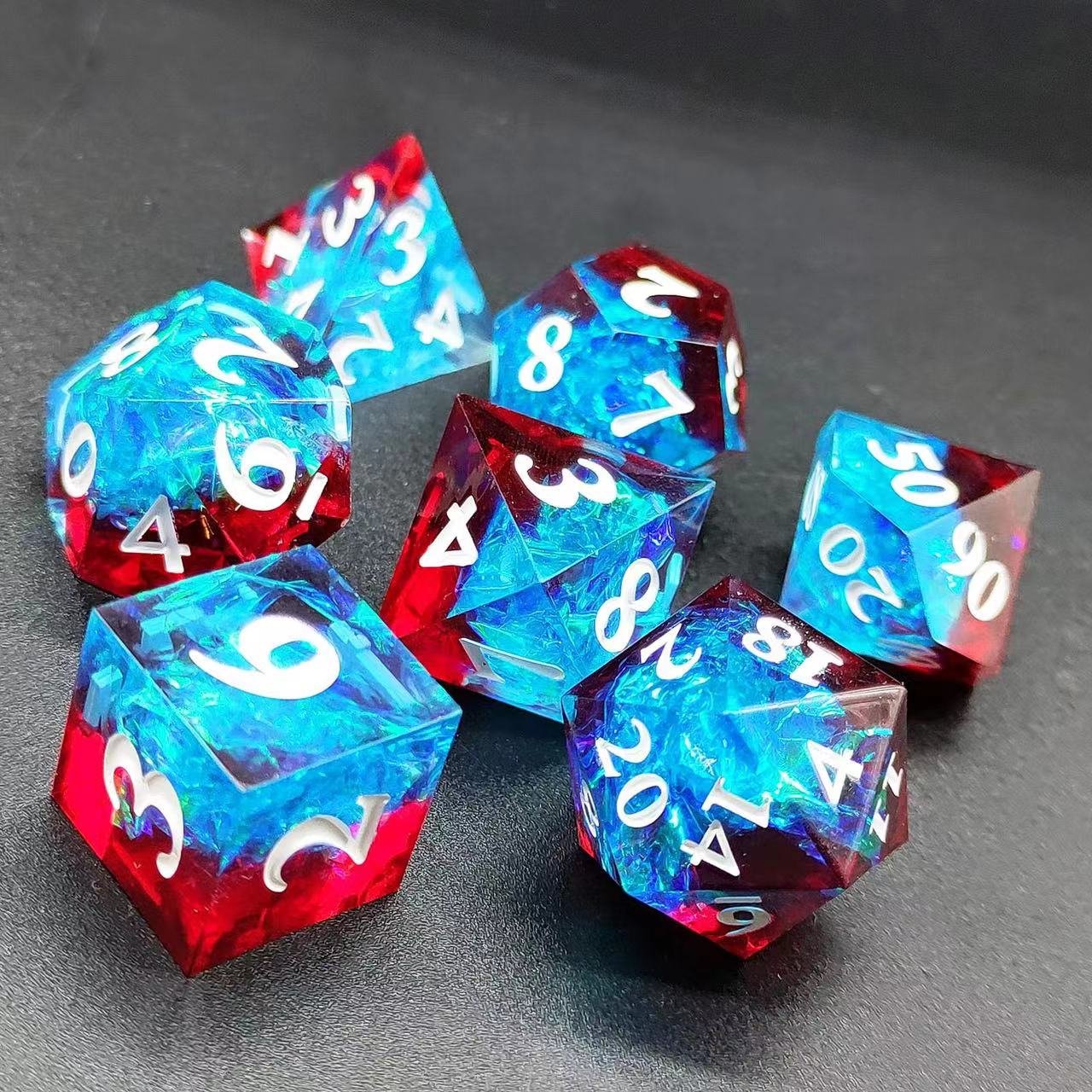 DND TPRG Sharp Angle Resin dice Dungeons & Dragons board game multi-sided digital dice can be customized