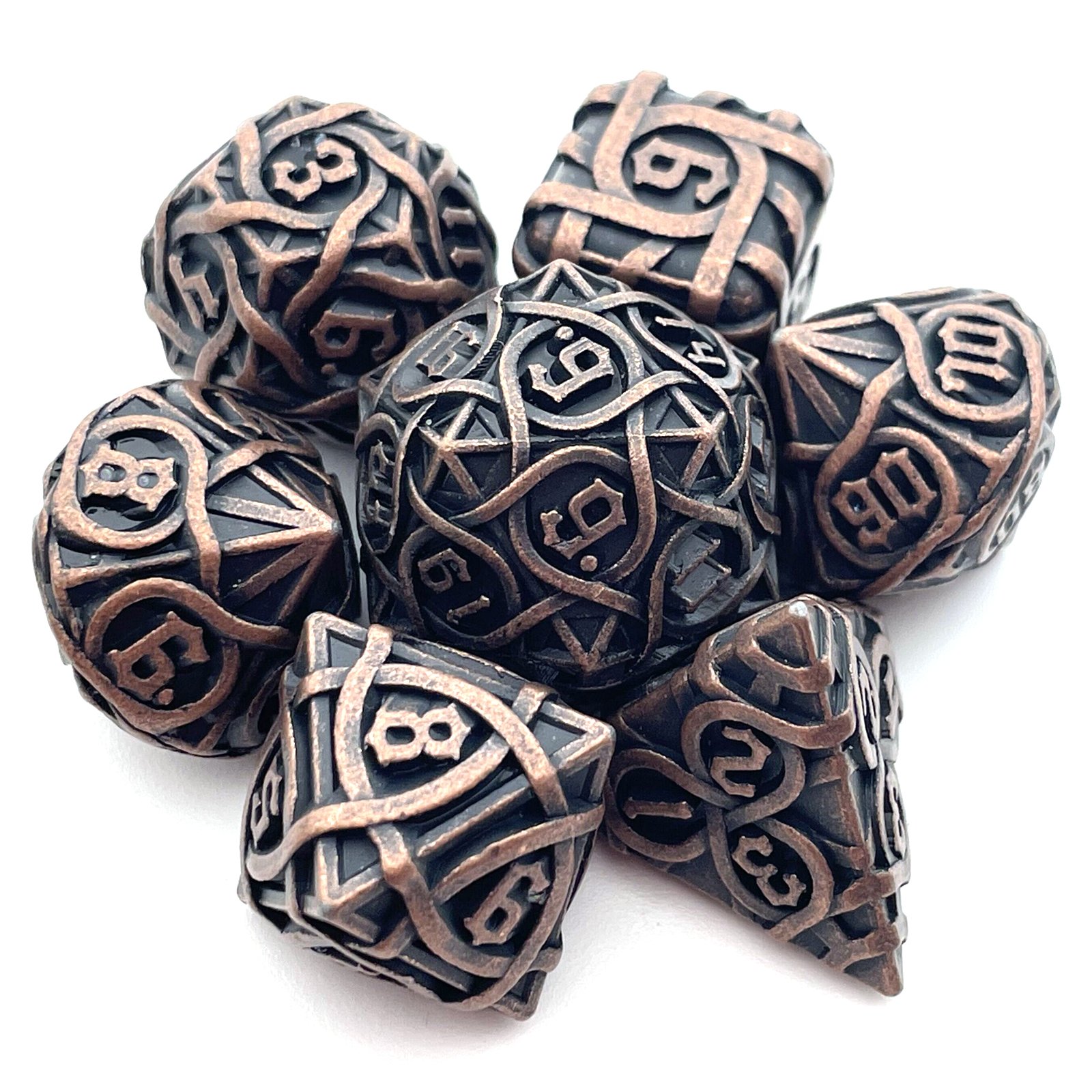 Manufacturers supply metal zongzi polyhedral solid dice set DND Dungeons & Dragons RPG board game dice support customization