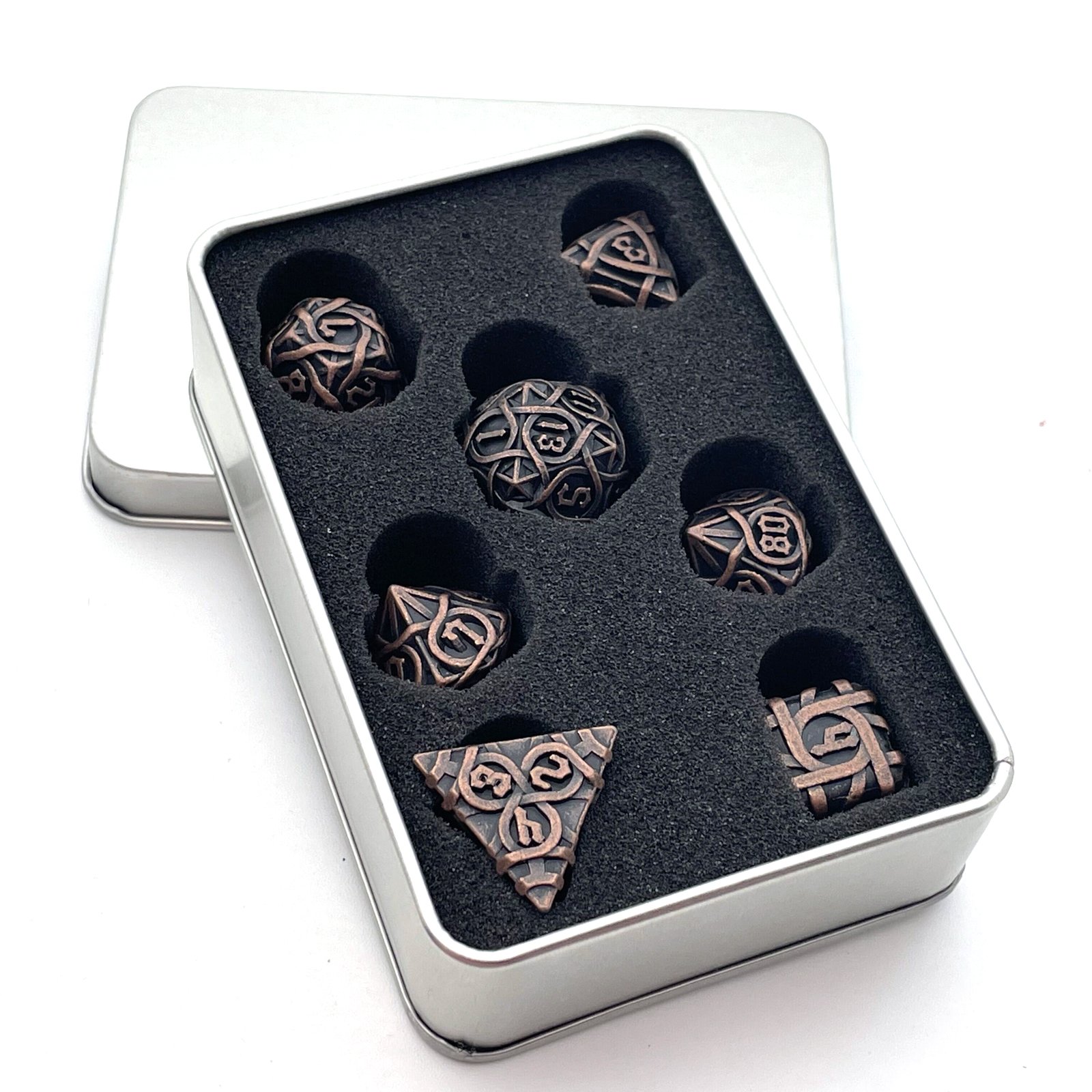Manufacturers supply metal zongzi polyhedral solid dice set DND Dungeons & Dragons RPG board game dice support customization