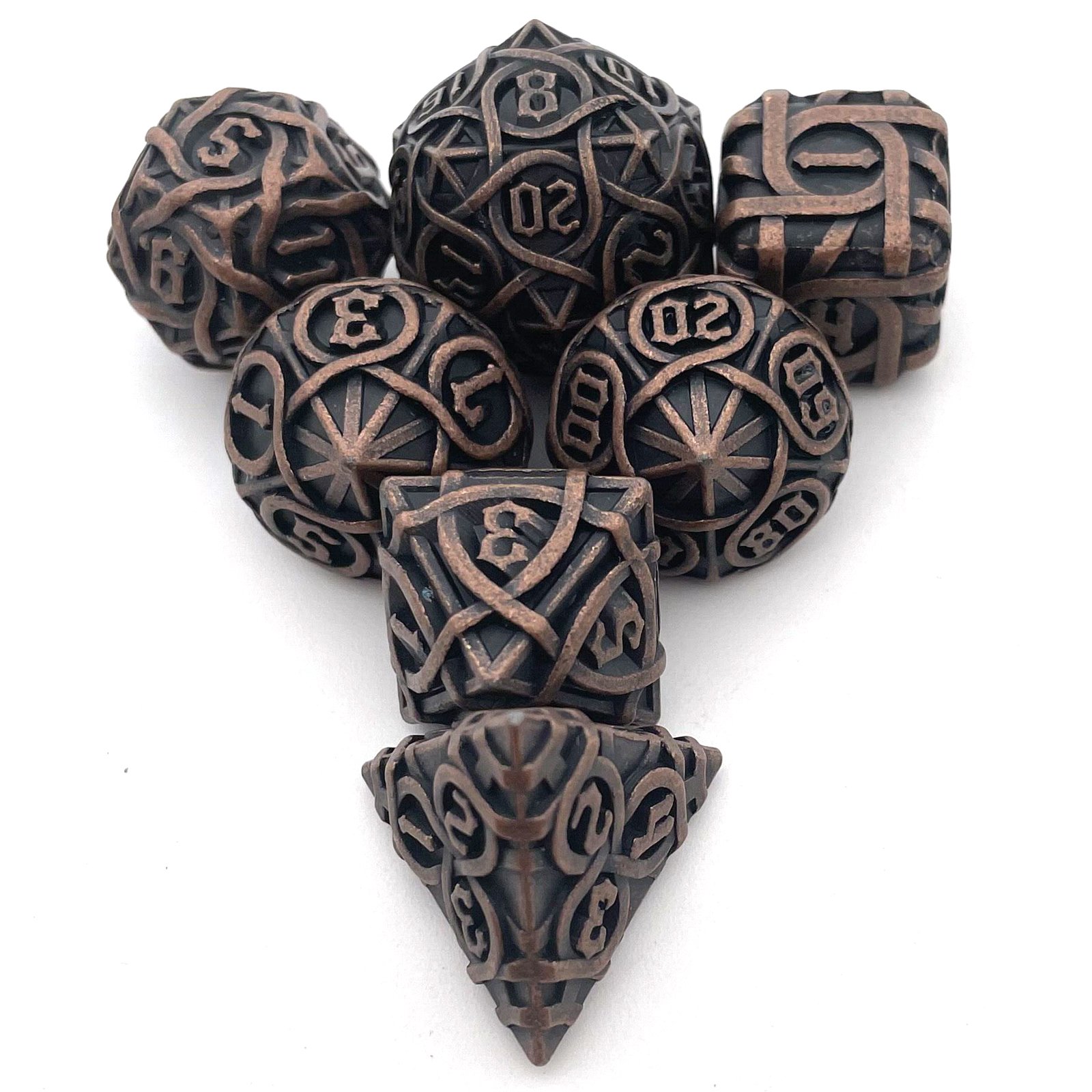 Manufacturers supply metal zongzi polyhedral solid dice set DND Dungeons & Dragons RPG board game dice support customization