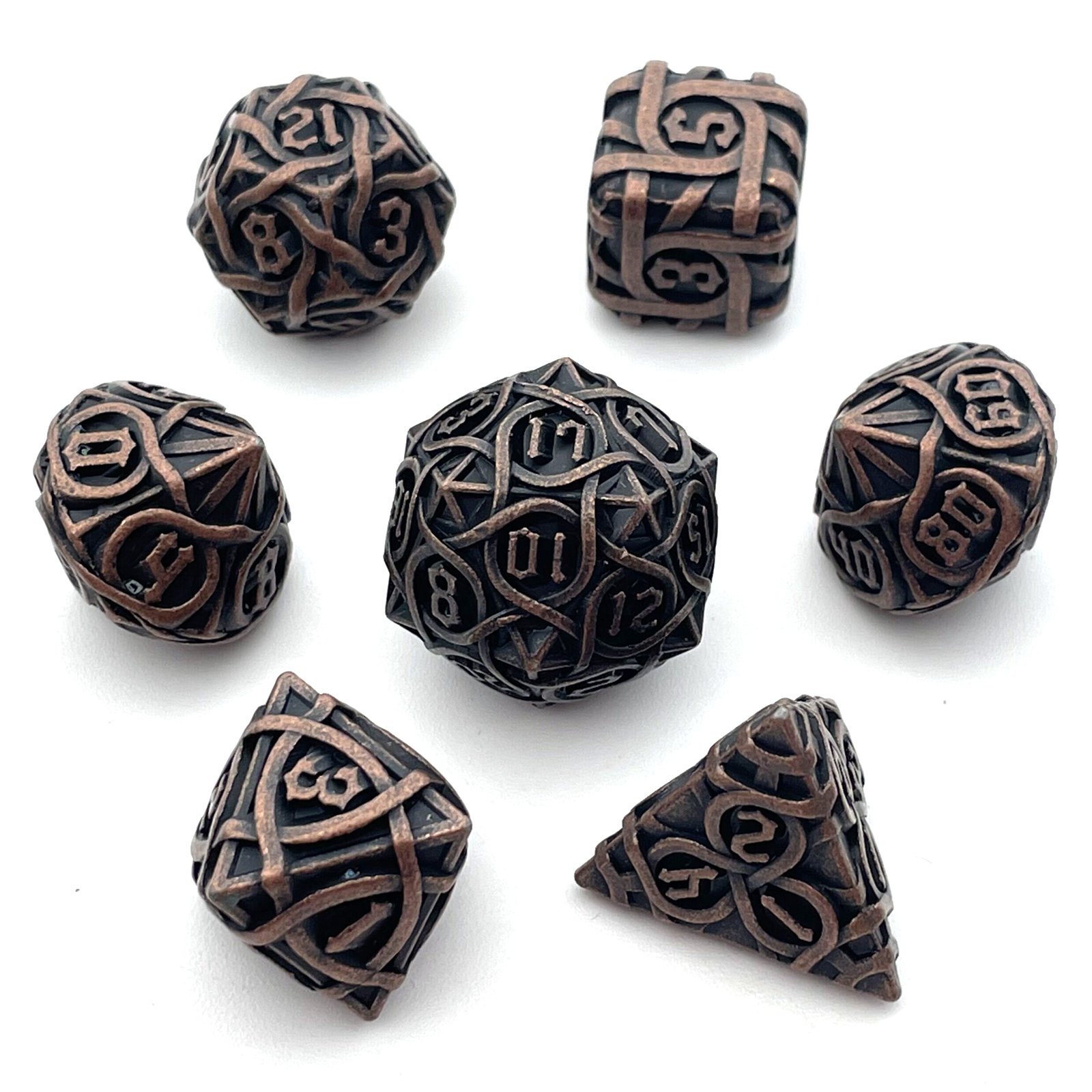 Manufacturers supply metal zongzi polyhedral solid dice set DND Dungeons & Dragons RPG board game dice support customization