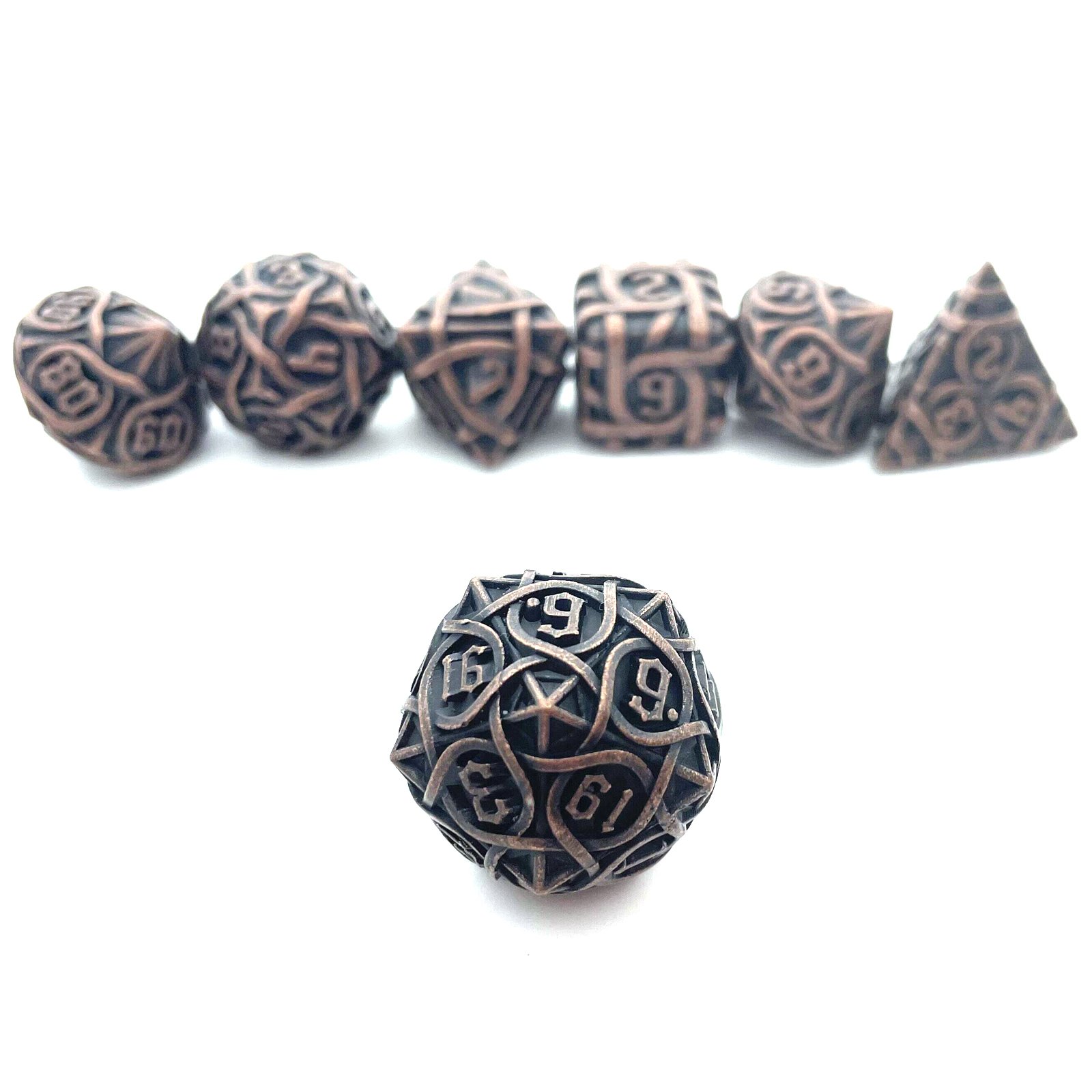 Manufacturers supply metal zongzi polyhedral solid dice set DND Dungeons & Dragons RPG board game dice support customization