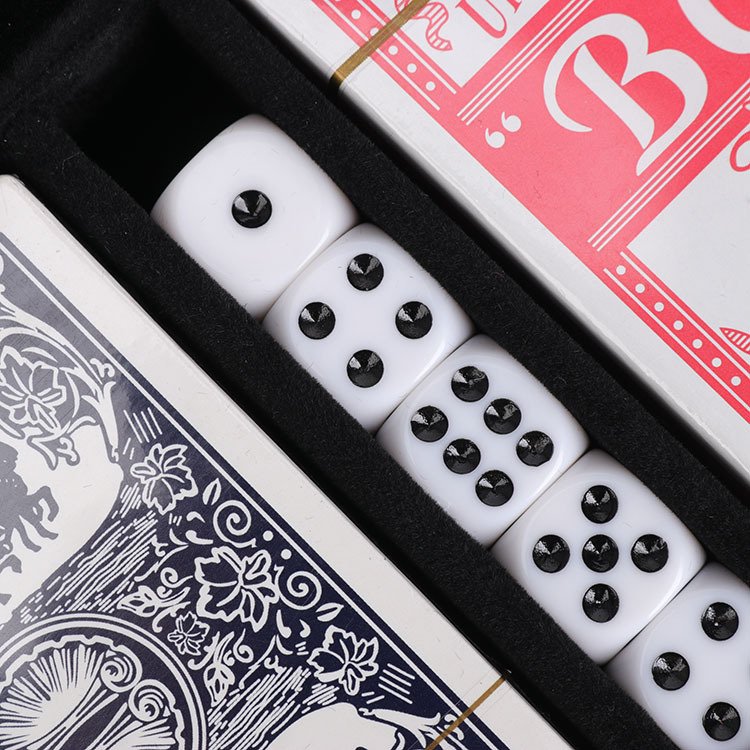 Customized Two-Piece High-Grade Leather Poker Box Poker Card Deck With Box Paper Poker Cards