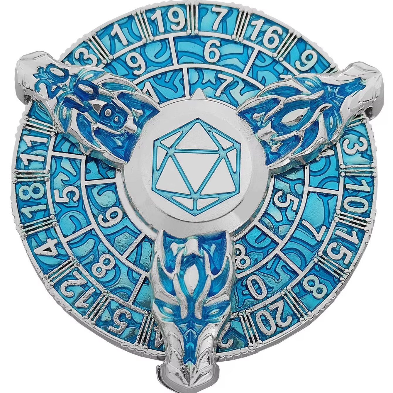 New Metal Compass 8 Color Double Compass Dice Dragon Head Element Metal Solid Compass Dice Spinning Game