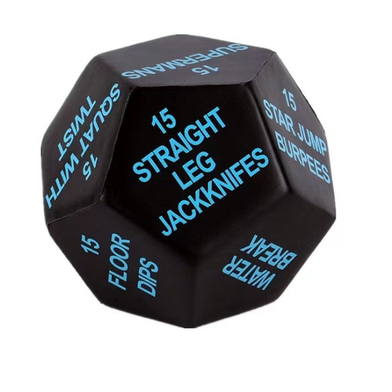 Fun Workout Games 12-Sided Dodecahedron Fitness Exercise Dice PU custom bulk fitness exercise dice for fitness