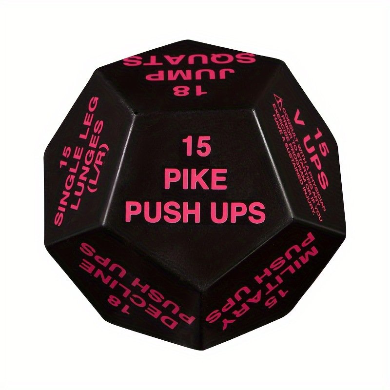 Fun Workout Games 12-Sided Dodecahedron Fitness Exercise Dice PU custom bulk fitness exercise dice for fitness