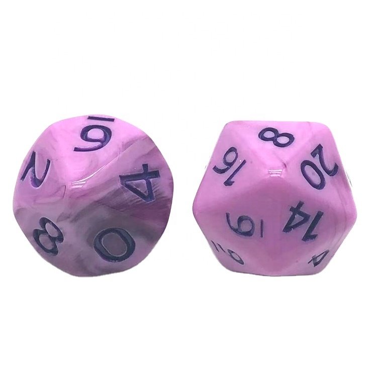Ready to Ship New Design Polyhedral Violet Colored DND RPG Dice Set for Game