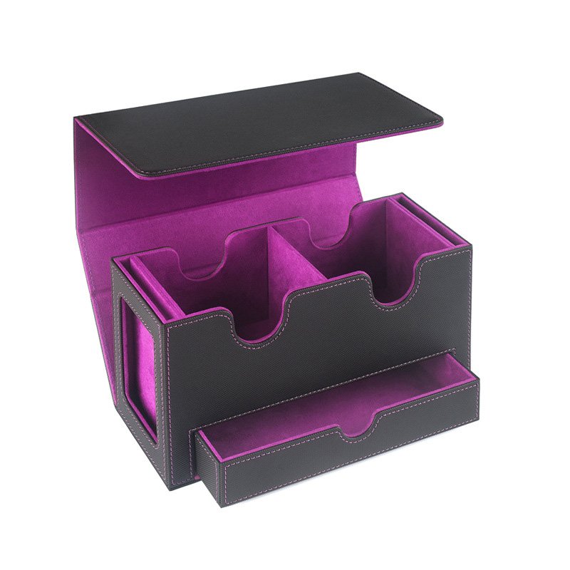 MIO 200+ PU leather Strong Magnetic Double deck with Window Game Card Star Card Display Card Box