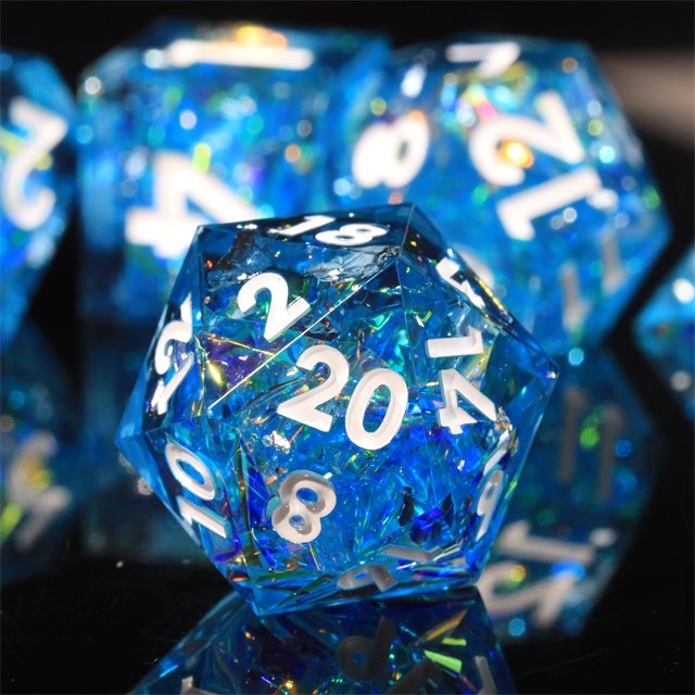 Mini Planet Wholesale Dragon and Dungeon Dice Resin Polyhedral DND 7pcs Set Sharp Edges Dice RPG board role-playing games Dice