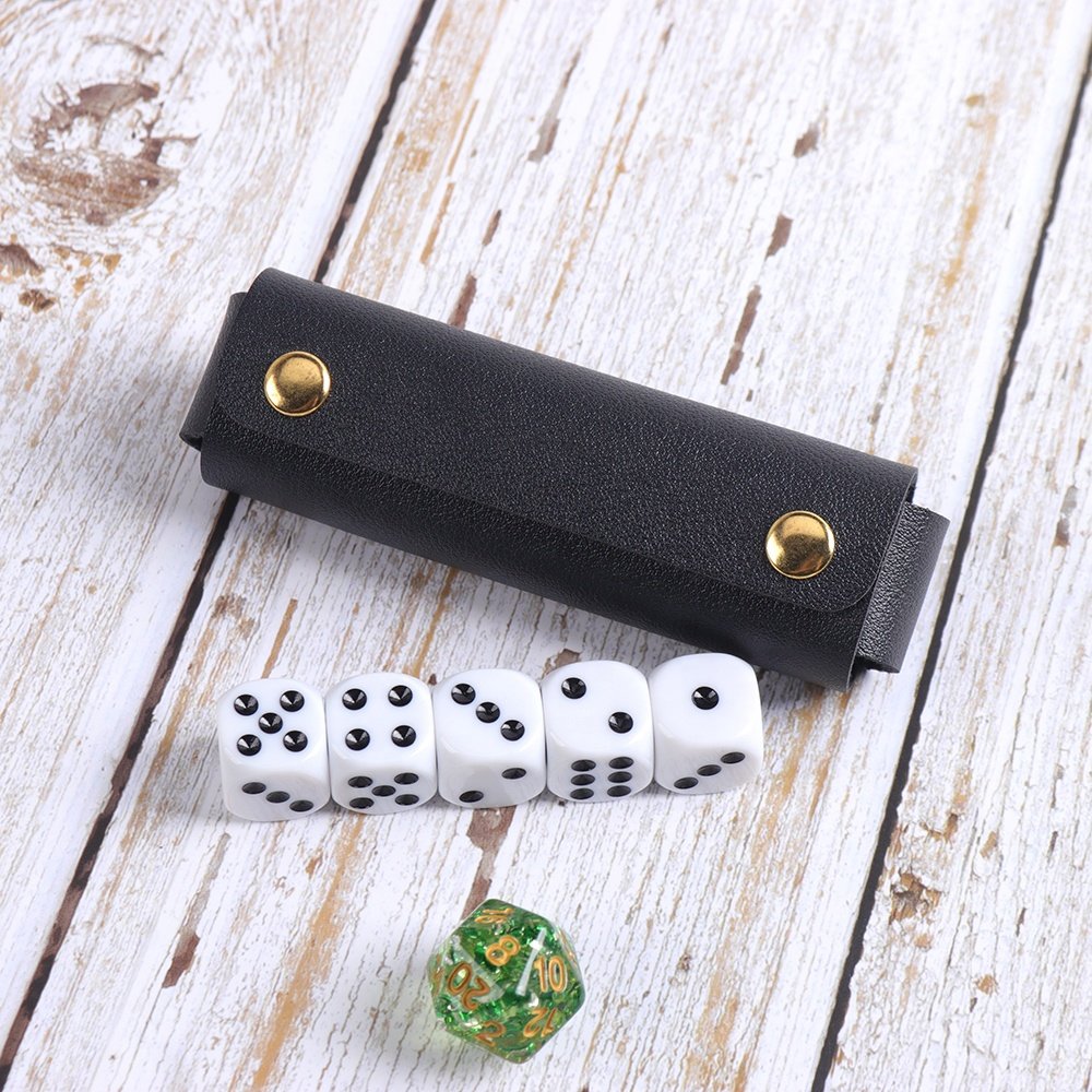 Customized Luxury Durable Dice Storage Sleeve Personalized Pu Leather Dnd Dice Tray Set Bag Logo