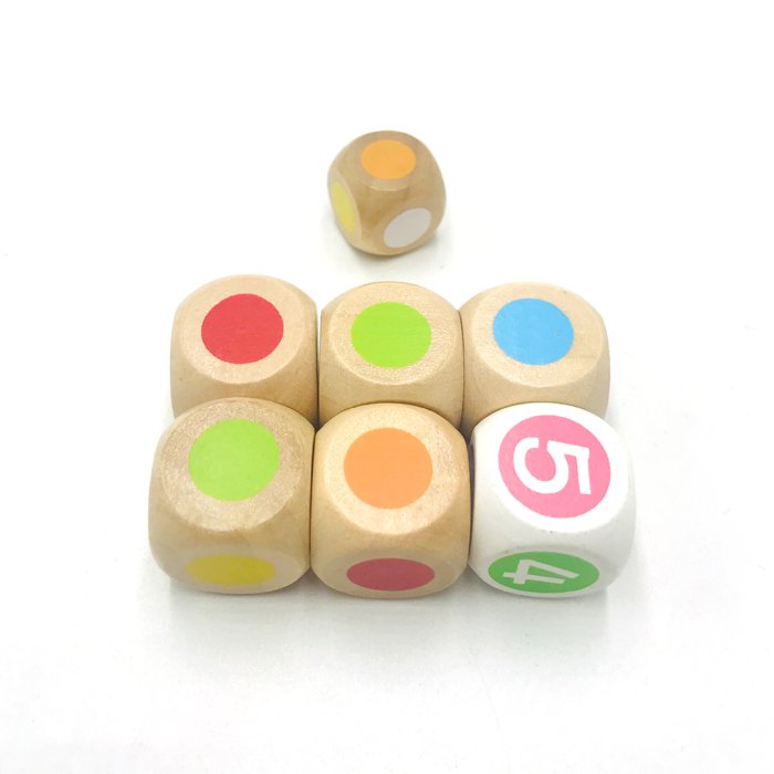 Wholesale Custom Game Wood Dice Wooden Printed Dice