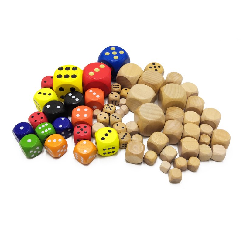 Wholesale Custom Game Wood Dice Wooden Printed Dice
