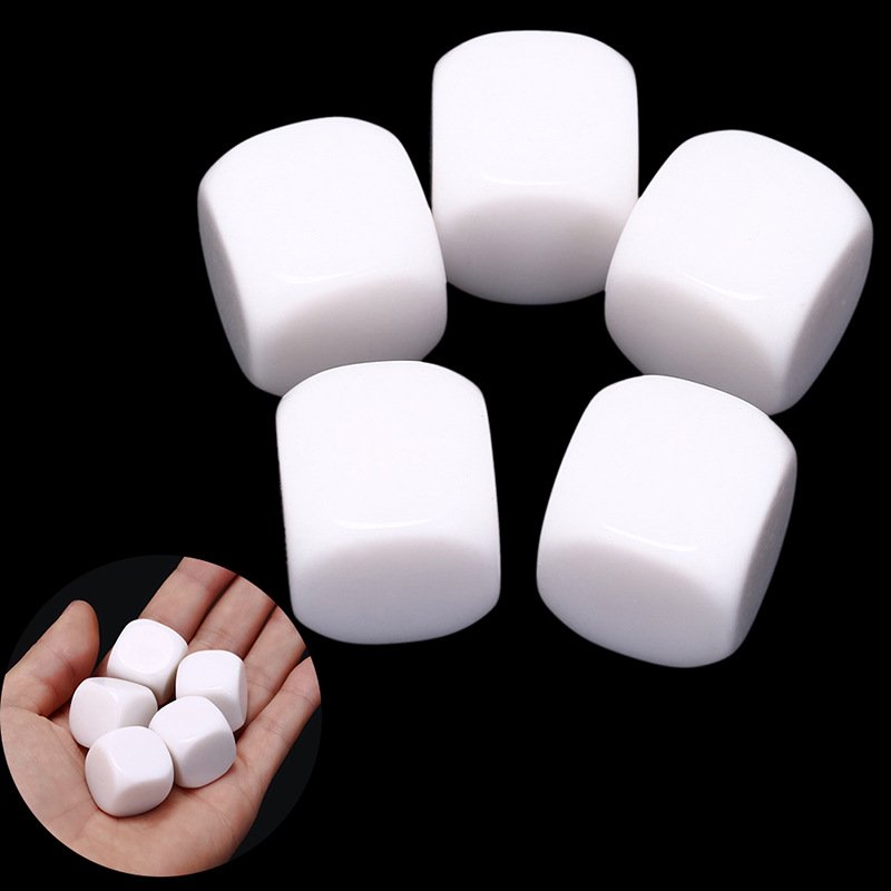 20mm 6 sided DIY plastic acrylic blank cubes dice blank for painting round corner square corner for one piece price